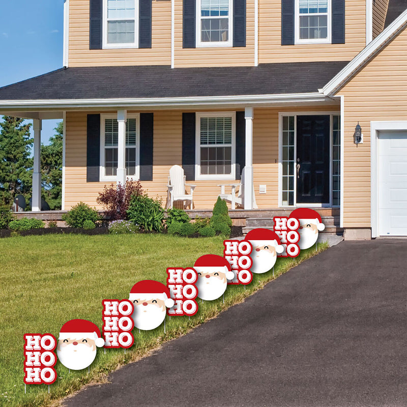 Plastic Christmas Yard Signs Set of 10 Garden Welcome Stakes Outdoor Decorations