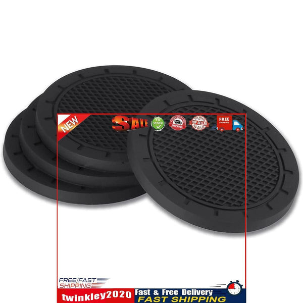 Car Cup Holder Coasters PVC Universal Automobile Anti Slip Cup Mat (Black) Newly