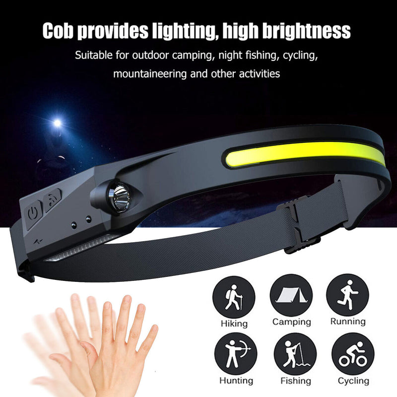 Flashlight, Running Camping 350lm LED Rechargeable Waterproof Headlight Headlamp