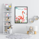 Decorative Drawing On Canvas Wall Art Pink Flamingo Print Oil Painting Ornament