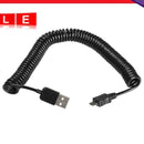 Spiral Rolled USB 2.0 A Male to Micro USB B 5Pin Spring Adapter Ka
