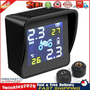Solar Motorcycle TPMS Tire Pressure Monitoring Alarm System with 2 Sensors Newly