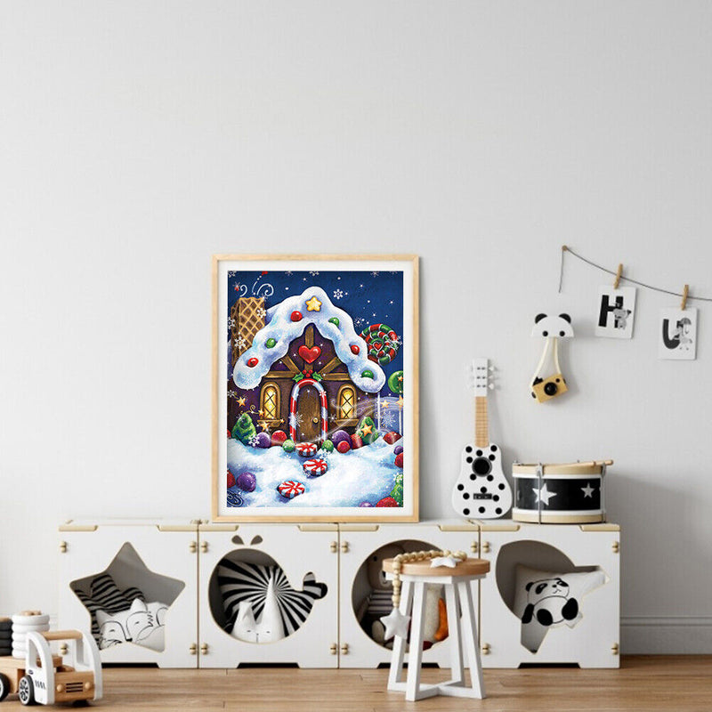 5D Diamond Painting DIY Christmas Cabin Full Drill Round