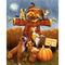 Cat Dog on Scarecrow Oil Paint By Numbers Kit Drawing Picture 40x50cm (B1600)