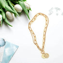 Fashion Jewelry Punk Metal Thick Chain Necklace Double Layer Street Choker Gifts
