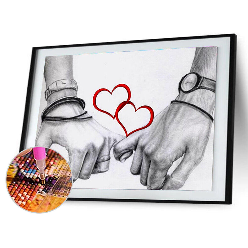 5D DIY Full Drill Diamond Painting Love Heart Cross Stitch Embroidery Ornaments