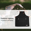 Men Women Canvas Apron Adjustable Home Kitchen Chef Cooking Pinafore with Poc