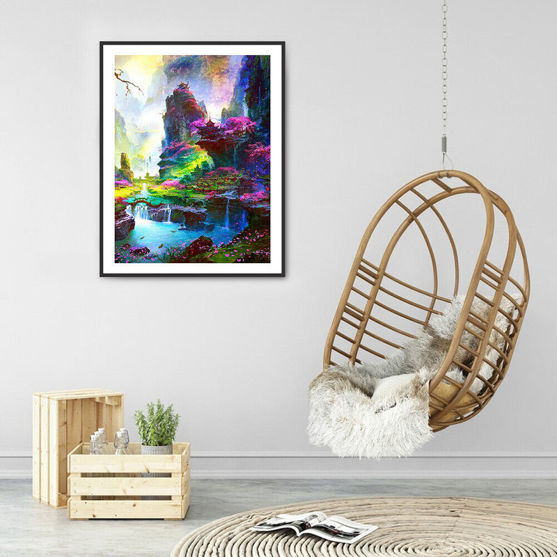 5D Diamond Painting Kit DIY Mountains Waters Full Round Drill Home Decoration
