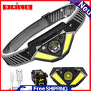 XPG+COB LED Powerful Headlamp Wave Induction Waterproof Outdoor Safety Headlight