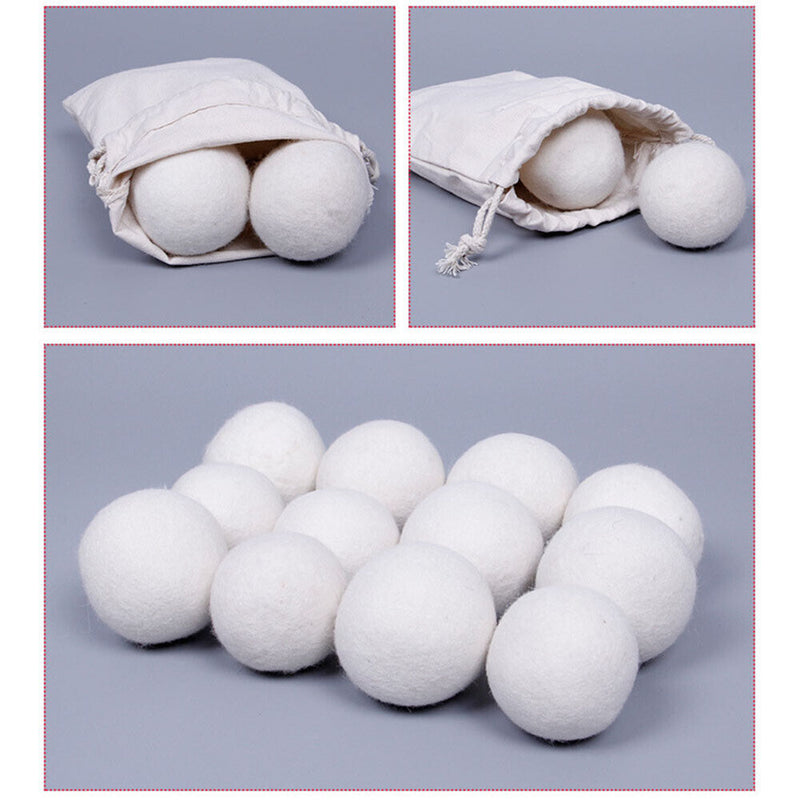 Reusable Wool Dryer Balls Softener Laundry Washing Machine Fleece Dry (3cm)
