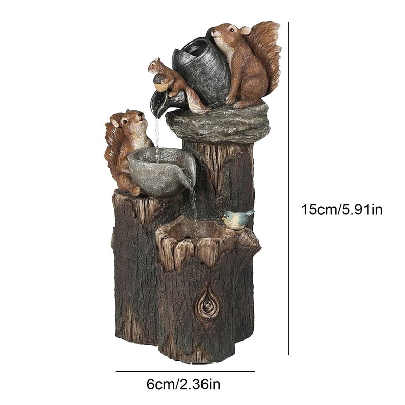 Garden Statue - Animal Sculptures Squirrel Outdoor Decoration Light (Solar)