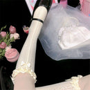 Accessories Girl Gift Knee High Lace Bow Socks Lolita Socks Transparent