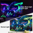 Mushroom World Fluorescent Tapestry Wall Hanging Carpet Cloth (100x75cm)
