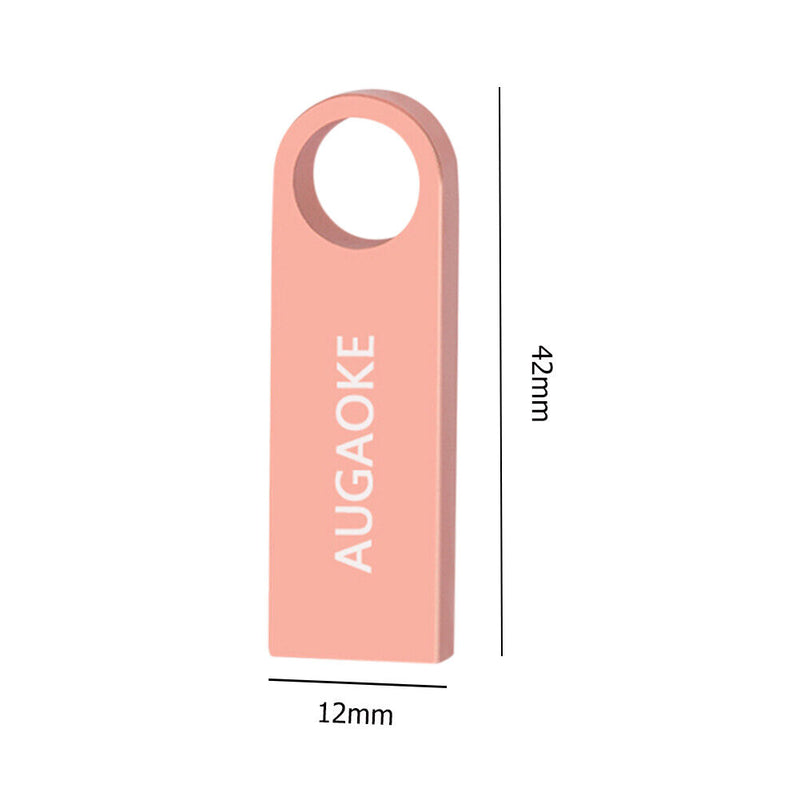 Mini Metal USB 2.0 Flash Drive 64GB 32GB 16GB 8GB 4GB Pendrive (4G)(Pink)