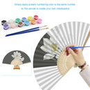 Folding Fans Flowers DIY Painting By Numbers Fans Art Craft Home Decor for Gifts