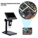 8 LED Digital Microscope Electronic LCD 1000X Magnifier w/ Bracket (Black) Newly