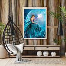 Full Cross Stitch 11CT Cotton Thread DIY Moonlight Girl Counted Embroidery Kits