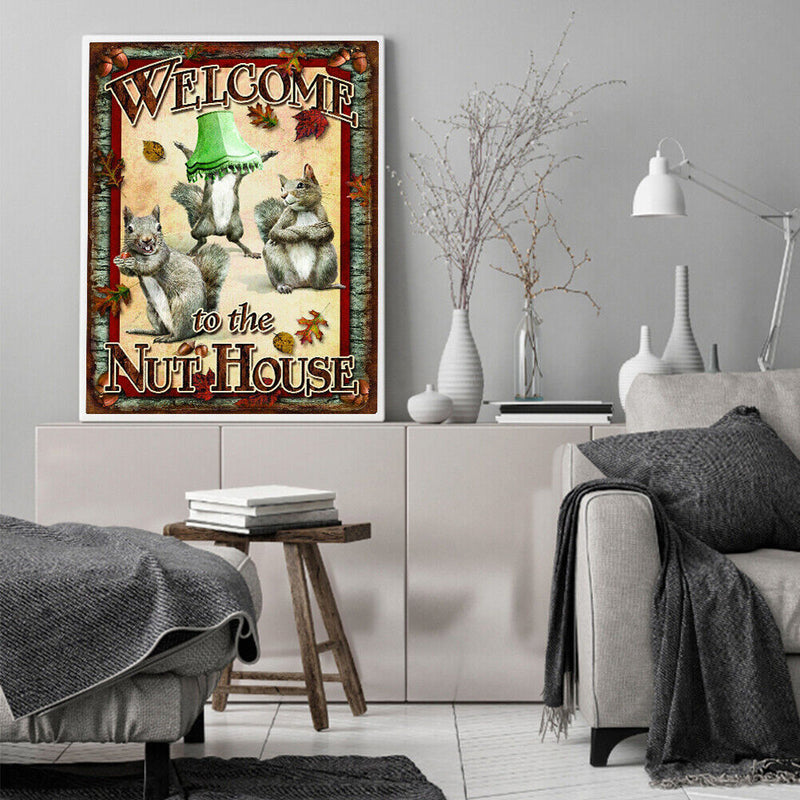 Cute Squirrel Frameless Picture Oil Paint By Numbers Hand Painted Picture Kit