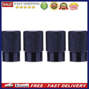 4pcs Auto Bicycle Tire Valve Caps Dust Covers for Schrader Valve (Black)