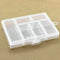 Portable Plastic 6-Compartment Storage Container Small Y4S0 Case F6E4