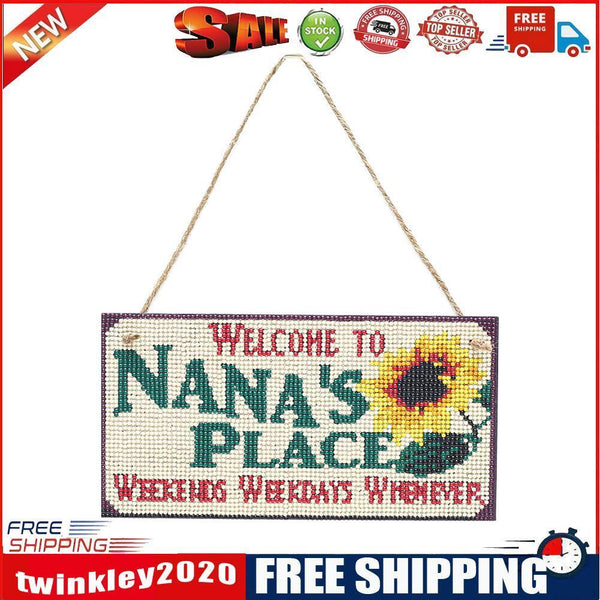 5D DIY Letter Full Drill Hanging Diamond Painting Craft Home Decor (Flower)