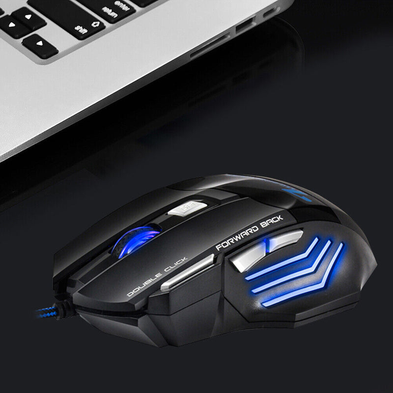 iMICE X7 Gaming Mouse USB Wired 4 Gears 2400DPI Backlight PC Optical Mice