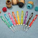 9pcs Multi Colour Crochet Hooks Yarn Knitting Needles F5K1 Tool C3J8 T4P7 R8J2