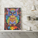 5D DIY Special Shaped Diamond Painting Owl Cross Stitch Craft Kit Home Wall