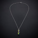 Rhinestone Ladies Chain Pendant Crystal Rhinestone Necklace Zircon Square