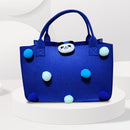 Felt Handbag - Felt Storage with Handles Cosmetics Storage Bag (Blue)