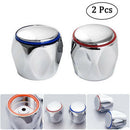 2Pcs/Set Replacement Hot And Cold Tap Top Faucet Handle Knob Red+Blue
