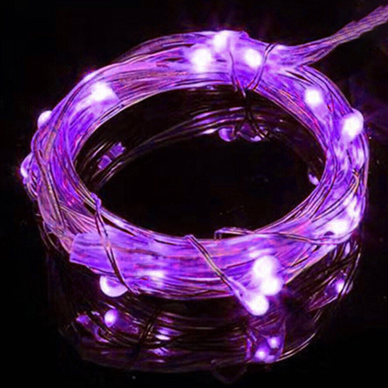 30LED Fairy Lights Copper Wire Battery Box Garland Flower Bouquet String Light