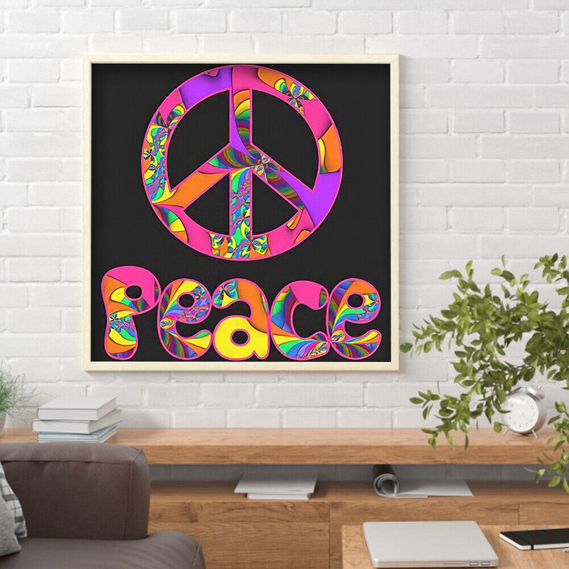5D Diamond Painting Peace Full Round Drill Rhinestone Kit