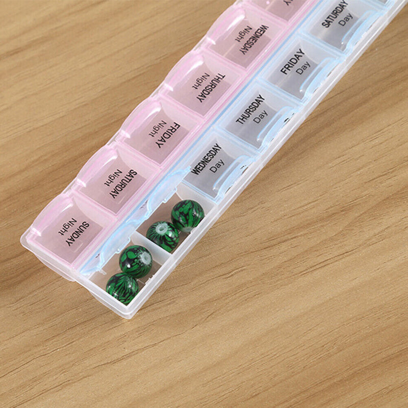 7 Days Weekly Pills Box Tablet Holder Storage Case Medicine Container Organ