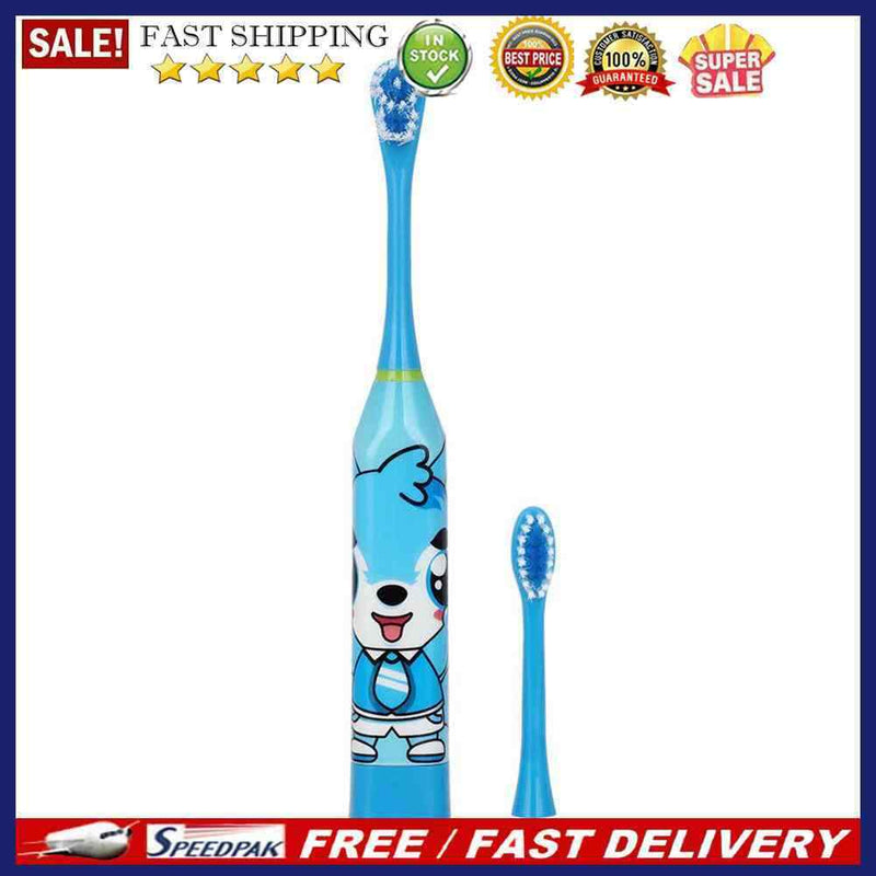 Children Auto Electric Toothbrush Ultrasonic Waterproof Tooth Brush (Blue)