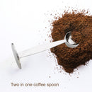 2 in 1 Stainless Steel Coffee Tamping Measure Spoon Cafe Measuring Tools