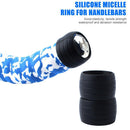 1 Pair Bicycle Silicone Plug Rubber Wear-resisting Handlebar Ring (Black) Newly