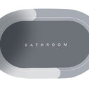 Water Absorption Non-slip Foam Washable Floor Mat (Light Grey 40x60cm)