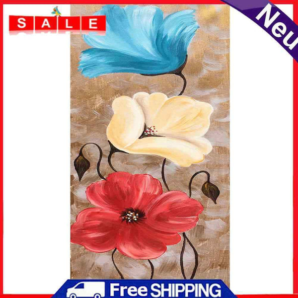 Drawing Paintwork Various Colors Poppies Home Decoration 40x80cm Without Frame