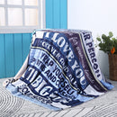Flannel Letter Blanket, Love Wife Thoughts Printed, Double-Sided, Ultra-Soft