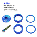 OUO Bicycle Stem Top Cap Headset Cover with Screw Fork Ring Spacer (Blue) Newly