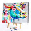 Animals Oil Painting Kit by Numbers Lion Bull Dolphin Tiger Coded Hand Drawing