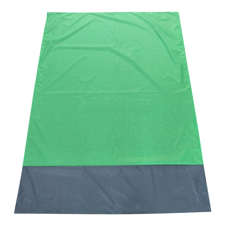 Portable Picnic Mat Outdoor Travel Waterproof Beach Blanket (Green+Grey) Newly