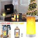 LED Flame Effect Light USB Rechargeable Table Lamp with Remote Dimmable`