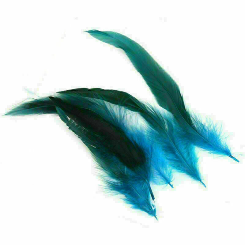 50pcs Sewing Craft Rooster Tail Feathers 4.72-7.08 Beautiful Q7L1 Blue P0K9 C2L0