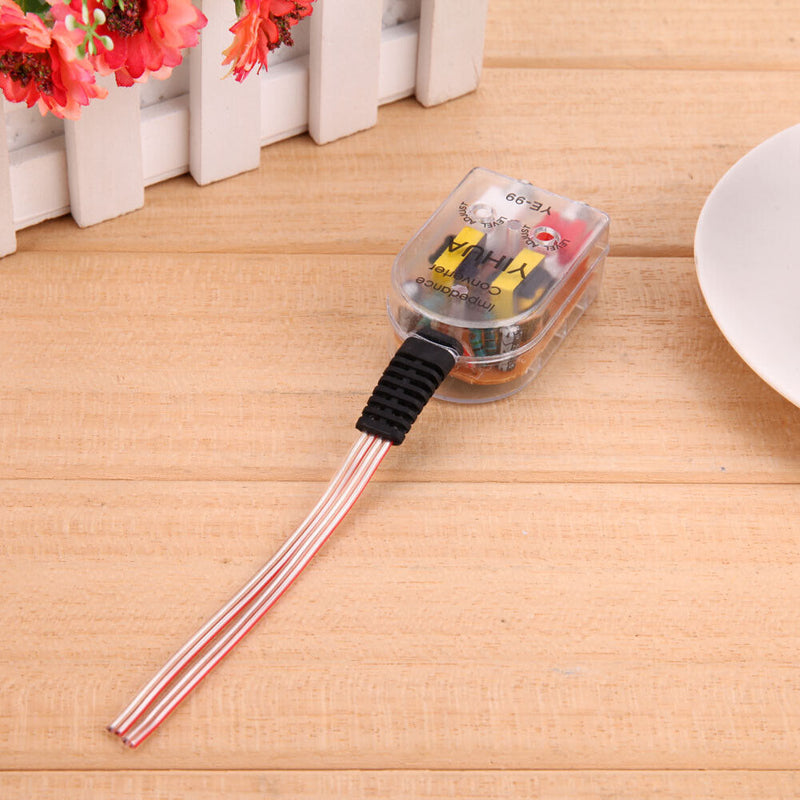 12V RCA Line Car Stereo Radio High To Low Amplifier Impedance Converter Newly