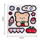 Cartoon Water Cup Stickers Cute Bear Rabbit Refrigerator Notebook Decals Gifts