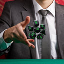 7pcs/Set Multi-Sided Digital Dices D4 D6 D8 D10 D12 D20 for TRPG (Green) Newly
