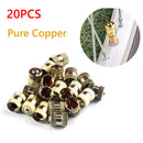 20pcs Copper Car Tire Valve Stem Caps Tyre Valve Dustproof Caps for Automobile