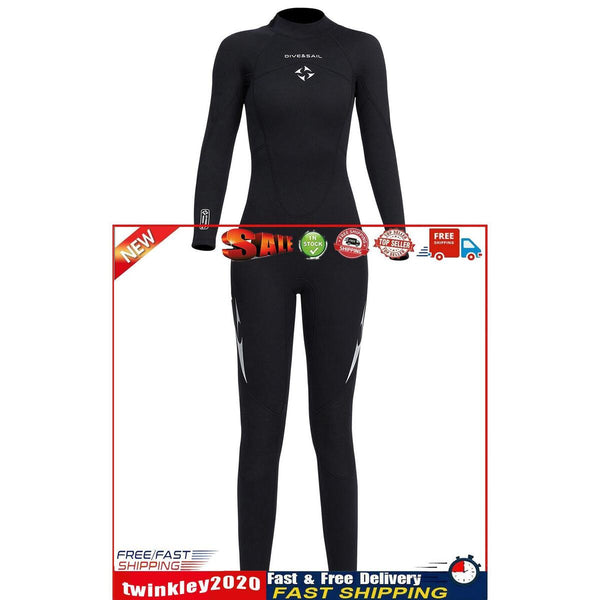 3mm Neoprene Wetsuits Women Scuba Diving Suits for Water Sports (Black S) Newly